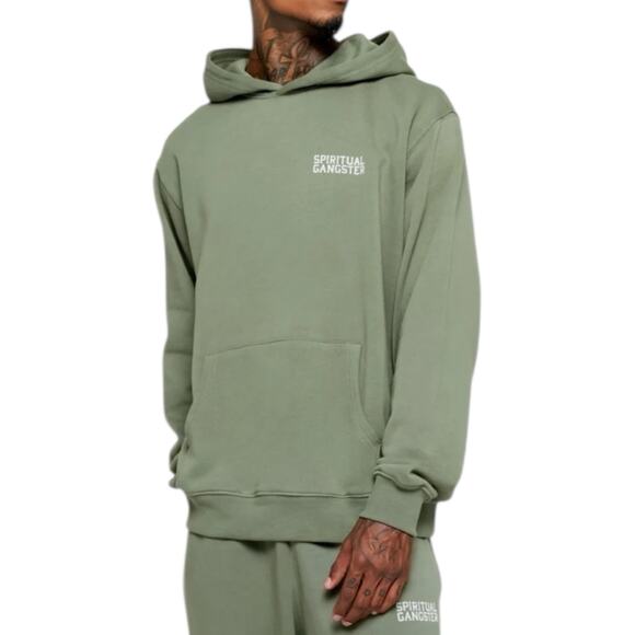 Spiritual Gangster Other - NWT Spiritual Gangster Emblem Claasic Hoodie Men’s Size Medium Green